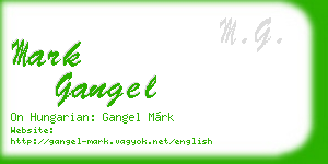 mark gangel business card