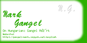 mark gangel business card